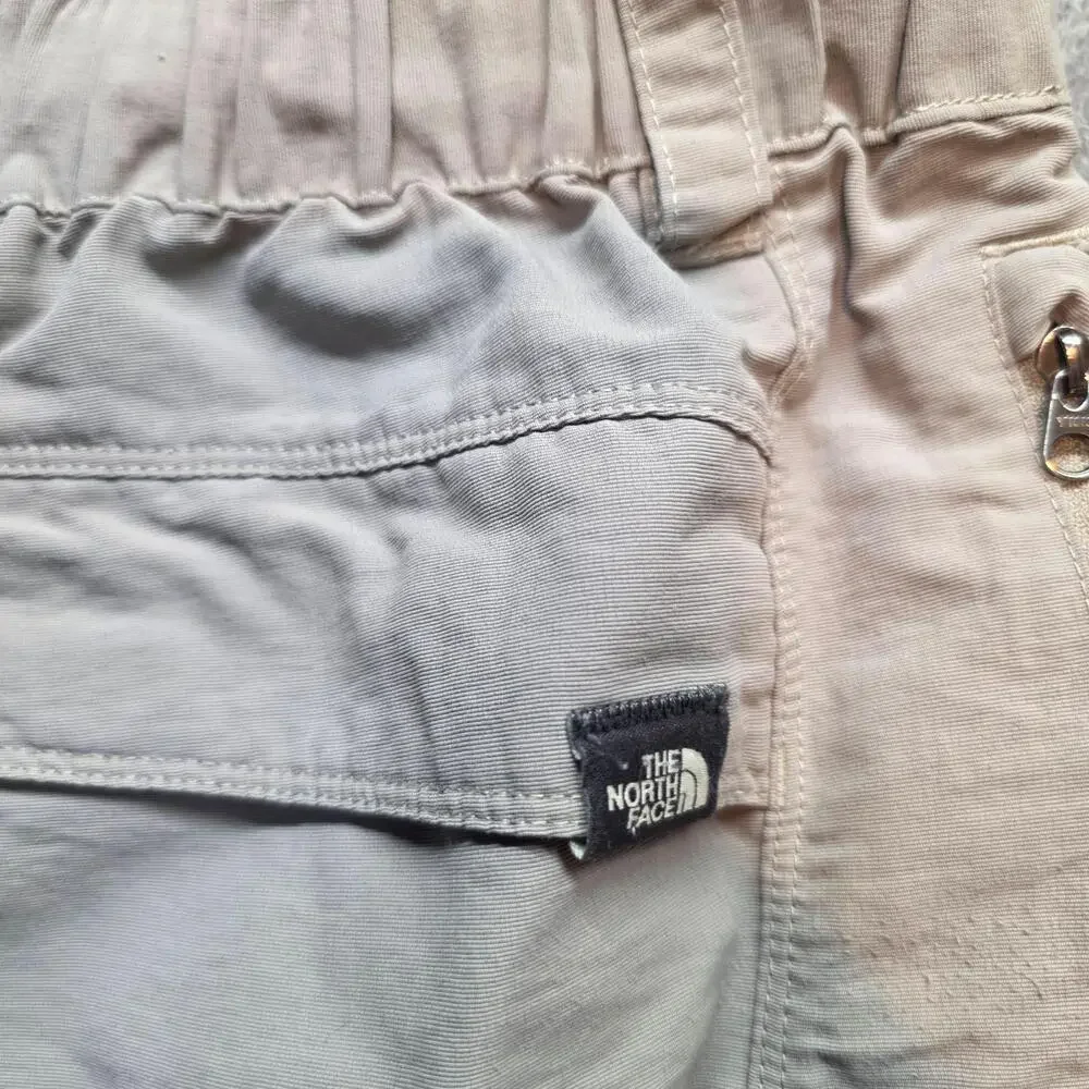 The North Face Cargo Pants Mens 32x32 Beige Convertible Nylon Elastic Waist